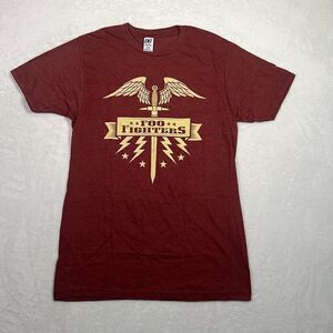 FOO Fighters‎ flying sword burgundy concert band Live nation T-shirt Men Small